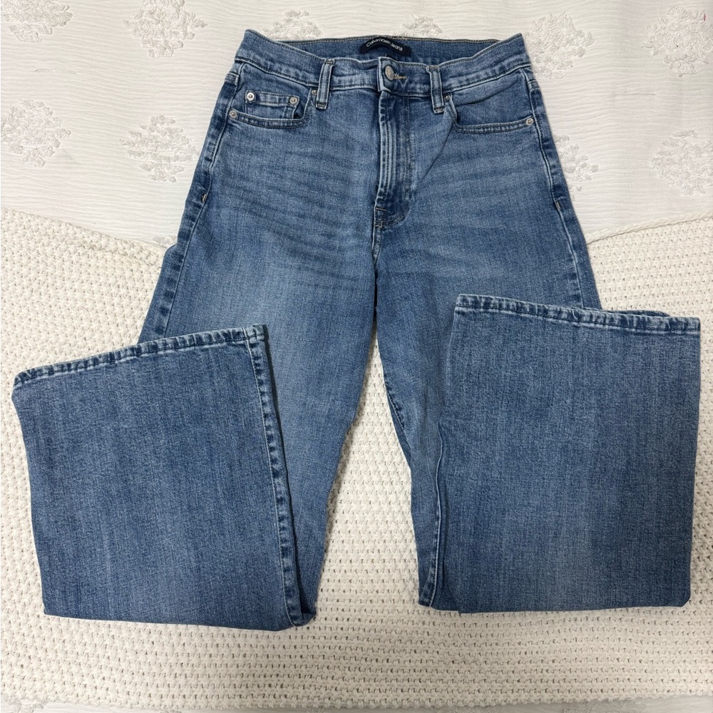 Calvin Klein Jeans Straight Fit like wide leg in Blue